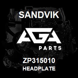 ZP315010 Sandvik HEADPLATE | AGA Parts