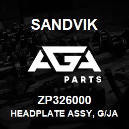 ZP326000 Sandvik HEADPLATE ASSY, G/JAW UN2807 | AGA Parts