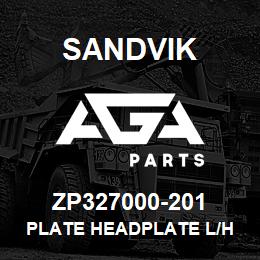 ZP327000-201 Sandvik PLATE HEADPLATE L/H INNER | AGA Parts