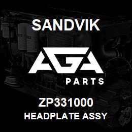 ZP331000 Sandvik HEADPLATE ASSY | AGA Parts