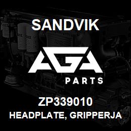 ZP339010 Sandvik HEADPLATE, GRIPPERJAW R/HAND, DO10 | AGA Parts