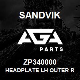 ZP340000 Sandvik HEADPLATE LH OUTER RH INNER UN2807 | AGA Parts