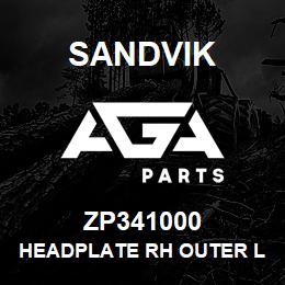 ZP341000 Sandvik HEADPLATE RH OUTER LH INNER UN2807 | AGA Parts