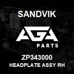 ZP343000 Sandvik HEADPLATE ASSY RH | AGA Parts
