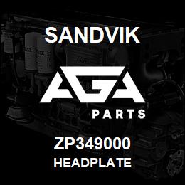ZP349000 Sandvik HEADPLATE | AGA Parts