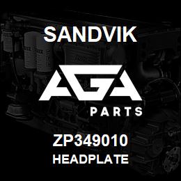 ZP349010 Sandvik HEADPLATE | AGA Parts