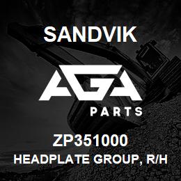 ZP351000 Sandvik HEADPLATE GROUP, R/H | AGA Parts