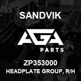 ZP353000 Sandvik HEADPLATE GROUP, R/H | AGA Parts