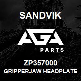ZP357000 Sandvik GRIPPERJAW HEADPLATE R/HAND UN2807 | AGA Parts