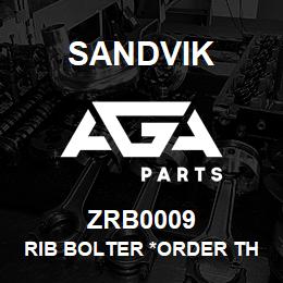 ZRB0009 Sandvik RIB BOLTER *ORDER THRU SALES TOOLSNA | AGA Parts