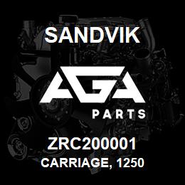 ZRC200001 Sandvik CARRIAGE, 1250 | AGA Parts