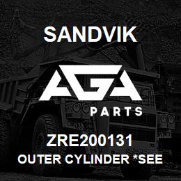 ZRE200131 Sandvik OUTER CYLINDER *SEE T-TEXT | AGA Parts