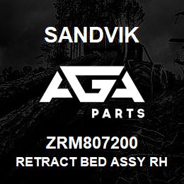 ZRM807200 Sandvik RETRACT BED ASSY RH | AGA Parts