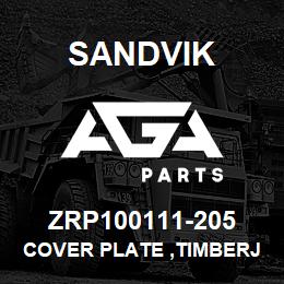 ZRP100111-205 Sandvik COVER PLATE ,TIMBERJACK | AGA Parts