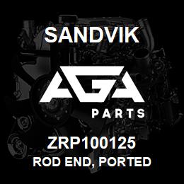 ZRP100125 Sandvik ROD END, PORTED | AGA Parts