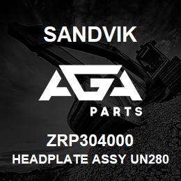 ZRP304000 Sandvik HEADPLATE ASSY UN2807 | AGA Parts