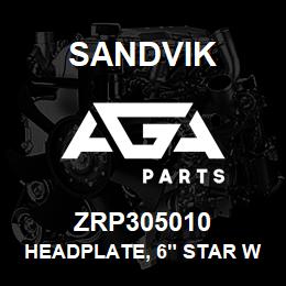 ZRP305010 Sandvik HEADPLATE, 6" STAR WASHER, 300 MM. B | AGA Parts