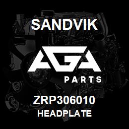 ZRP306010 Sandvik HEADPLATE | AGA Parts