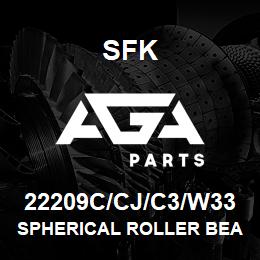 22209C/CJ/C3/W33 SFK SPHERICAL ROLLER BEARING | AGA Parts