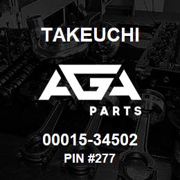 00015-34502 Takeuchi PIN #277 | AGA Parts