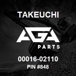 00016-02110 Takeuchi PIN #848 | AGA Parts