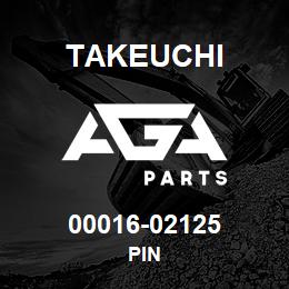 00016-02125 Takeuchi PIN | AGA Parts