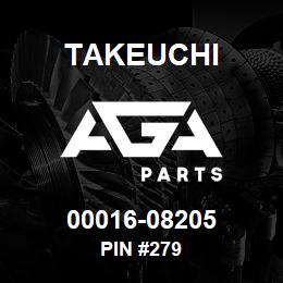 00016-08205 Takeuchi PIN #279 | AGA Parts