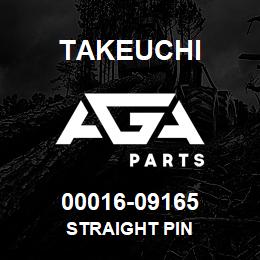 00016-09165 Takeuchi STRAIGHT PIN | AGA Parts