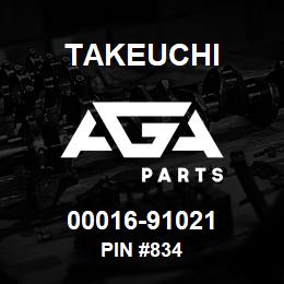 00016-91021 Takeuchi PIN #834 | AGA Parts