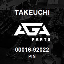 00016-92022 Takeuchi PIN | AGA Parts