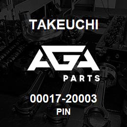 00017-20003 Takeuchi PIN | AGA Parts