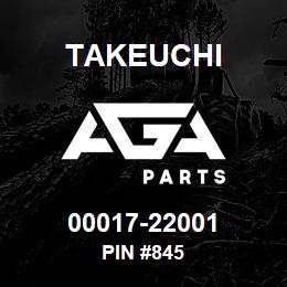 00017-22001 Takeuchi PIN #845 | AGA Parts