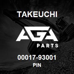 00017-93001 Takeuchi PIN | AGA Parts