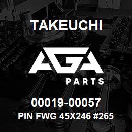 00019-00057 Takeuchi PIN FWG 45X246 #265 | AGA Parts