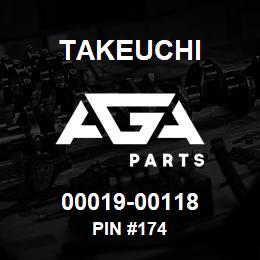 00019-00118 Takeuchi PIN #174 | AGA Parts