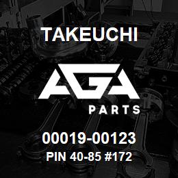 00019-00123 Takeuchi PIN 40-85 #172 | AGA Parts