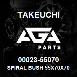 00023-55070 Takeuchi SPIRAL BUSH 55X70X70 | AGA Parts