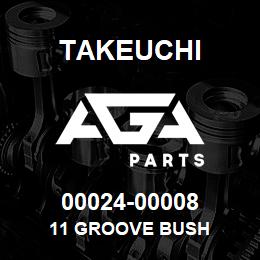00024-00008 Takeuchi 11 GROOVE BUSH | AGA Parts