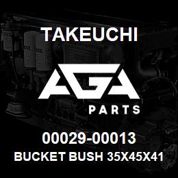 00029-00013 Takeuchi BUCKET BUSH 35X45X41 | AGA Parts