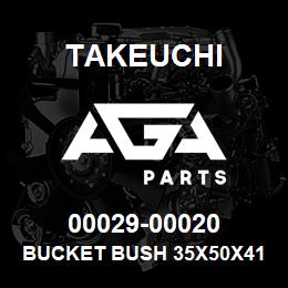 00029-00020 Takeuchi BUCKET BUSH 35X50X41 | AGA Parts