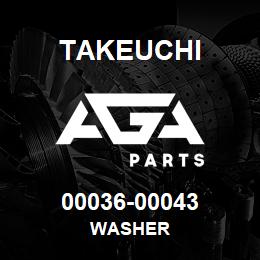 00036-00043 Takeuchi WASHER | AGA Parts