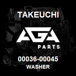 00036-00045 Takeuchi WASHER | AGA Parts
