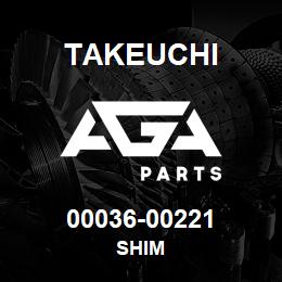 00036-00221 Takeuchi SHIM | AGA Parts