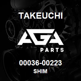 00036-00223 Takeuchi SHIM | AGA Parts