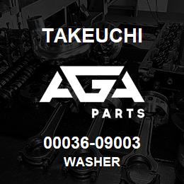00036-09003 Takeuchi WASHER | AGA Parts