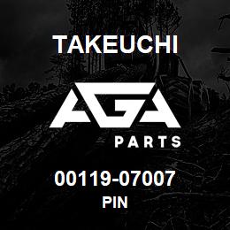 00119-07007 Takeuchi PIN | AGA Parts