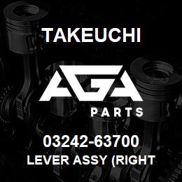 03242-63700 Takeuchi LEVER ASSY (RIGHT | AGA Parts