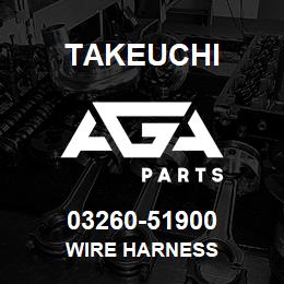 03260-51900 Takeuchi WIRE HARNESS | AGA Parts