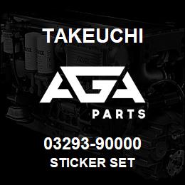 03293-90000 Takeuchi STICKER SET | AGA Parts