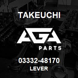 03332-48170 Takeuchi LEVER | AGA Parts